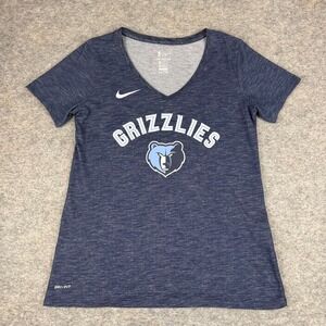 Nike Dri Fit Memphis Grizzlies NBA T-Shirt Tee Athletic Cut Blue Womens Medium M
